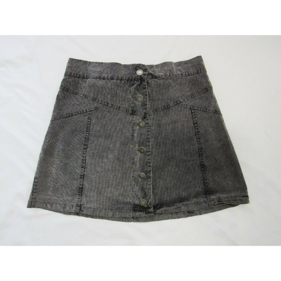 Urban Outfitters Gray Corduroy A-Line Skirt OS - Picture 1 of 5
